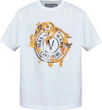 Versace Jeans Couture Tops, Heren, Blauw, L, Stijlvol T-shirt 79Gahe 01 Cj 00T G03