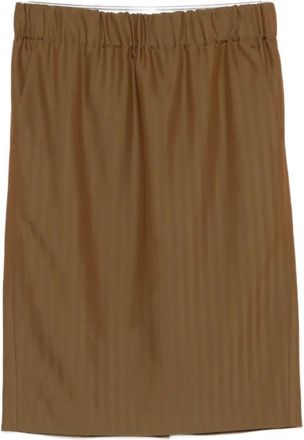 Dries Van Noten Dames, Rokken, Bruin, Maat: M Leer