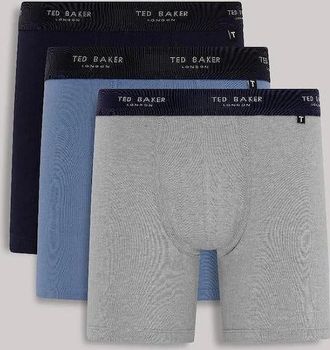 Ted Baker Mens Ted Baker 3-Pack New Silhouette Boxers, Navy/Blue/Grey - Size: 32/33/32