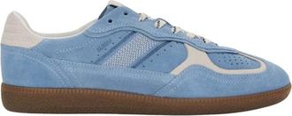 Alohas Tb. 490 Rife Korenbloemblauw Cr&egrave;me Leren Sneakers - Dames - Sneakers - Blauw - 36 EU - Su&egrave;de - Schoenen