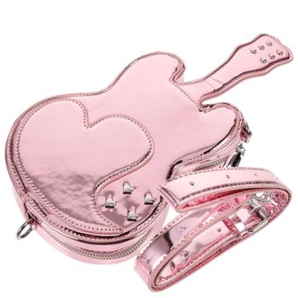 Generic Ciieeo Guitar Shaped Crossbody Purse for Women, Pink PU Leather Shoulder Bag, Small Summer Handbag Trend 2023, Stylish Guitar Crossbody Bag for Casual