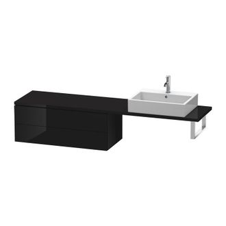 Duravit Consola Baja L-cube 1020x477x400mm Negro Alto Brillo