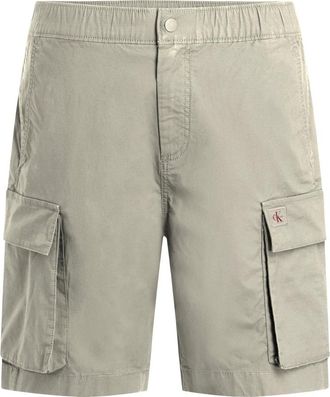 Calvin Klein Elastische Regular Fit Shorts - Heren - Korte Broeken - Beige - W29 - Katoen - Korte Broeken