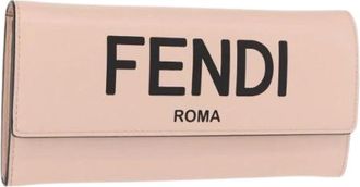 Fendi Pre-owned Wallets, female, Pink, Size: ONE SIZE Pre-owned Leather Wallet