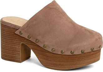 Shushop Gigi Platform Clog in Taupe Suede at Nordstrom, Size 8.5