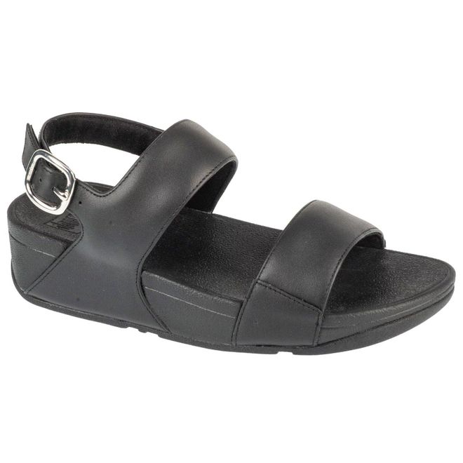 Lulu Back Strap Leather Womens Slingbacks Sandals - All Black - Size:UK 5