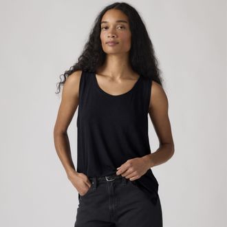 Levi's Lori Linen Scoop Tank - Womens - XS - Black