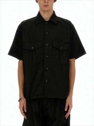 Needles Relaxed Fit Short-Sleeved Shirt With Classic Collar And Chest Pockets