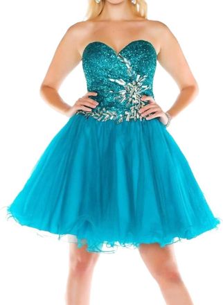 Mac Duggal Short Prom Dress - Plus In Peacock