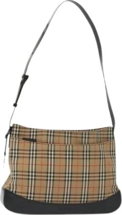 Burberry Pre-owned Canvas Schoudertas - Dames - Vintage Schoudertas - Beige - ONE Size - Vintage