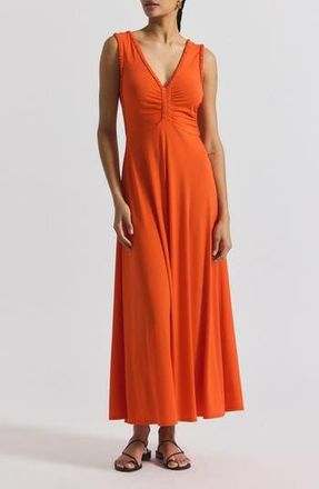 Derek Lam Misha Matte Jersey Maxi Dress in Tangerine at Nordstrom Rack, Size Xx-Large