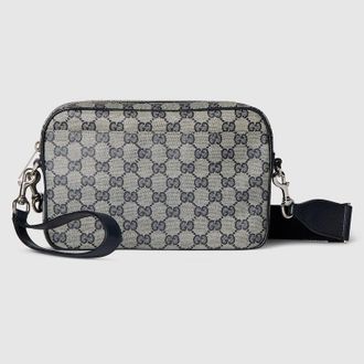 Gucci Essence Classic Small Crossbody Bag, Blue, GG Canvas