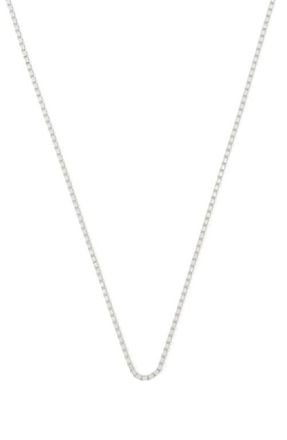AllSaints Leor Slim Chain Necklace in Warm Silver at Nordstrom