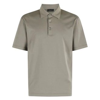 Roberto Collina Polo Shirts, male, Green, Size: 2XL Polo