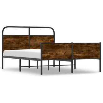 Berkfield Home Bed Frame without Mattress 120x200 cm Sonoma Oak Engineered Wood in Brown | Size: Small Double