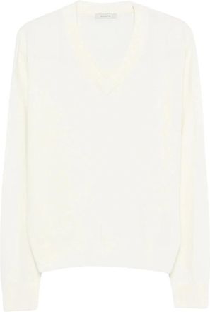 Entire studios Knit V-Neck - Dames - V-hals truien - Beige - M - Wol - Truien & Vesten