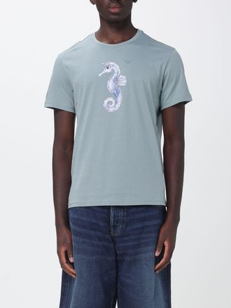 Emporio Armani T-shirt girocollo in cotone con stampa grafica