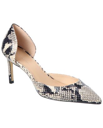 Stuart Weitzman Mara 75 Dorsay Snake-Embossed Leather Pump