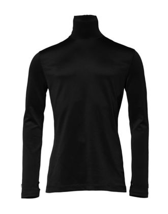 Dolce & Gabbana Black Polyester Turtleneck Pullover Mens Sweater