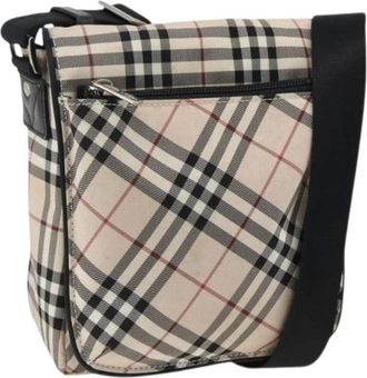 Burberry Pre-owned Cross Body Bags, female, Beige, Size: ONE SIZE Pre-owned Vintage Nylon Shoulder Bag