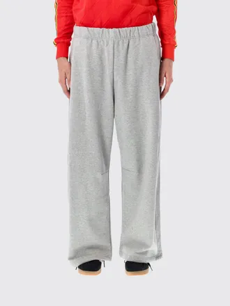 adidas Wide Leg Cotton Sports Trousers with Pockets