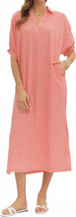 Entro Gingham Dress In Red
