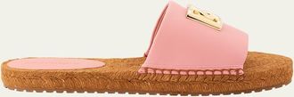 Dolce & Gabbana DG Medallion Napa Espadrille Sandals
