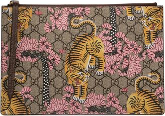 Gucci Pre-owned Gucci GG Supreme Bengal Clutch Unisex 452361 493075