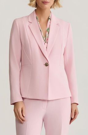 Kasper Princess Seam Crepe Blazer in Tutu Pink at Nordstrom, Size 4