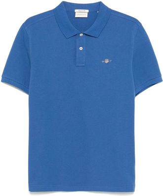 GANT shield-motif short-sleeve polo shirt - Blue