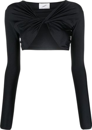 Coperni ruched cut-out top - women - Polyamide/Elastane - M - Black