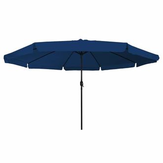 Berkfield Home Modern Garden Parasol 395 cm x 245 cm Azure Blue