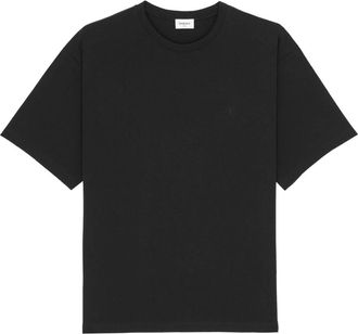 Saint Laurent T-Shirts, male, Black, Size: XL Cassandre Oversized T-shirt