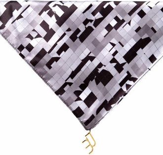 Dai Moda ETC Print Versa Scarf with logo hardware in Black at Nordstrom, Size Medium