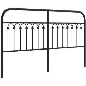 vidaXL Metal Headboard Black 150 cm Vidaxl