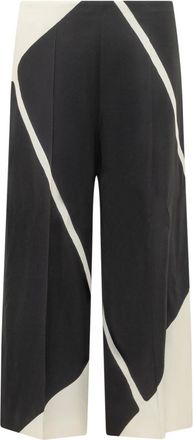 Alberta Ferretti Multicolor Loose Flat Front Pants