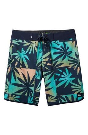 Quiksilver Highline Scallop Swim Trunks in Pacific Tribe Dark Navy at Nordstrom Rack, Size 30