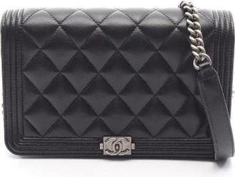 Chanel Pre-owned Leather chanel-bags - Dames - Vintage Schoudertas - Zwart - ONE Size - Vintage