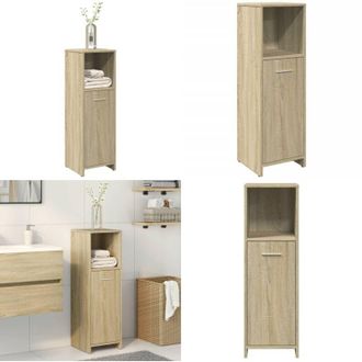 vidaXL Mobile da Bagno Rovere Sonoma 30x30x95 cm in Legno Multistrato - Mobile in legno multistrato - Mobile da bagno in legno