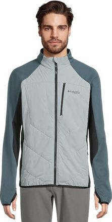 Columbia Arctic Crest Hybrid Full Zip Mens Sweatshirt Crushed Blue/Everblue/Black : 2XL, Polyester