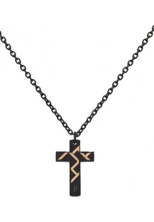 Police PJ.26478PSBR-01 Mens Necklace - Black Stainless Steel - One Size
