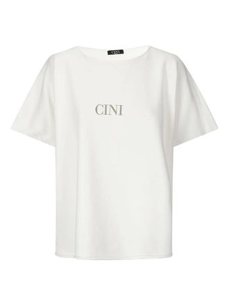 Cini logo-print T-shirt - women - Cotton - 1 - White