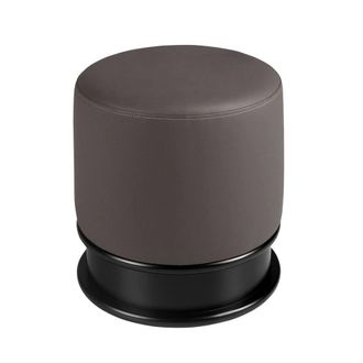 Angel Cerd&aacute; Dark Grey Leatherette Pouffe 43x42 cm