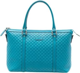 Gucci Pre-owned Handbags, female, Blue, Size: ONE SIZE Pre-owned Handbag