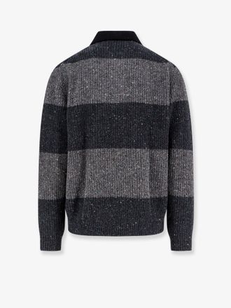 Dunst Wool-Blend Rugby Striped Sweater - Gray
