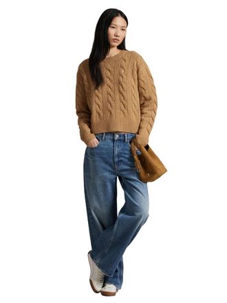 Polo Ralph Lauren Cable-Knit Wool-Cashmere Sweater - Beige