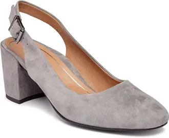 Vionic Womens Nareen Slingback Heel In Charcoal Grey