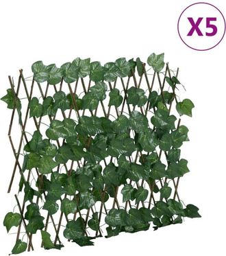 vidaXL Enrejado Expansible De Parra Artificial Verde 5 Uds 190x60 Cm Vidaxl