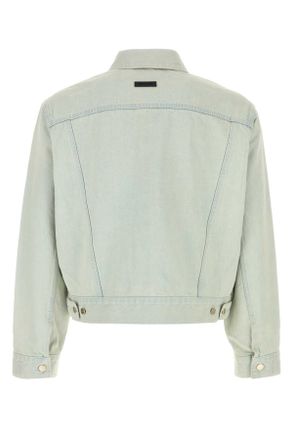 Fear of God Mens Denim Jacket Bleachwash Exterior: Cotton Giubbini