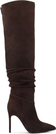 Kazar Luxe Over-Knee Laarzen - Dames - Over de knie laarzen - Bruin - 40 EU - Leer - Schoenen